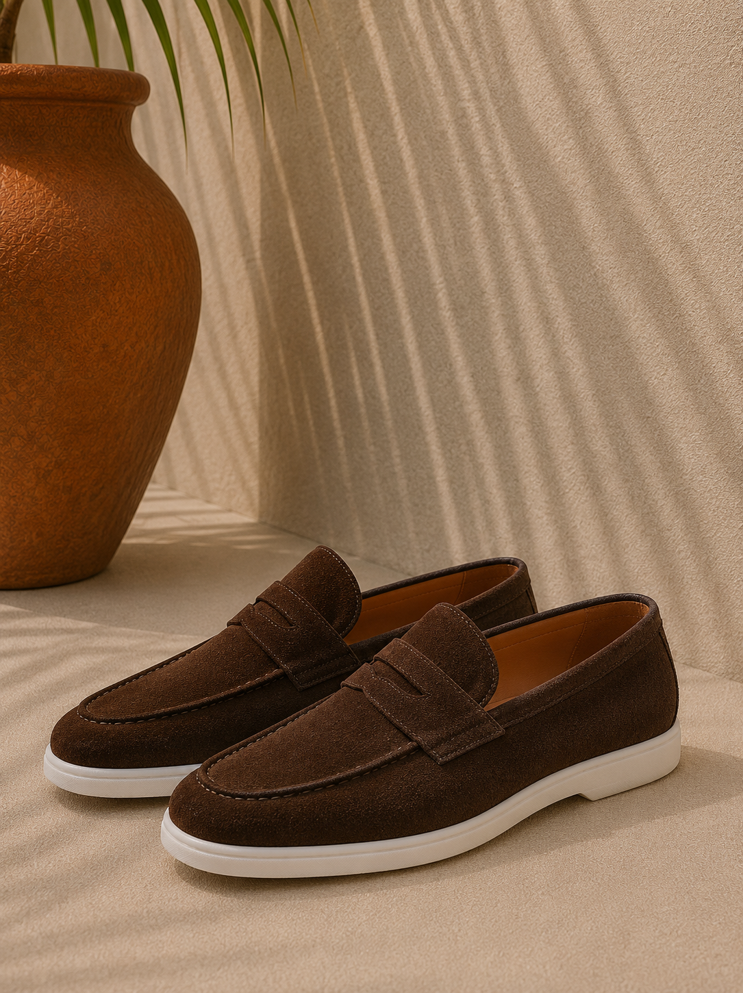 Louis | Mocassins Penny en Daim