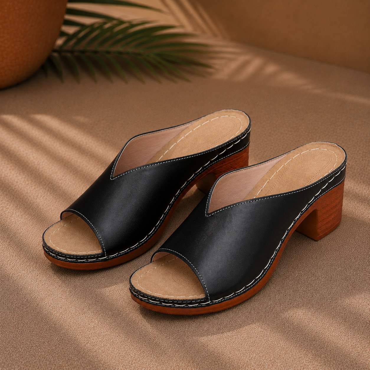 Amélie | Mules Élégantes à Talon