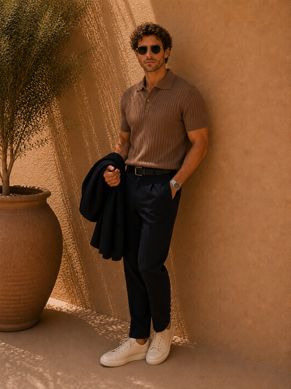 Bastien | Polo Boutonné Élégant