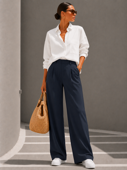 Camille | Pantalon Élégant Taille Haute