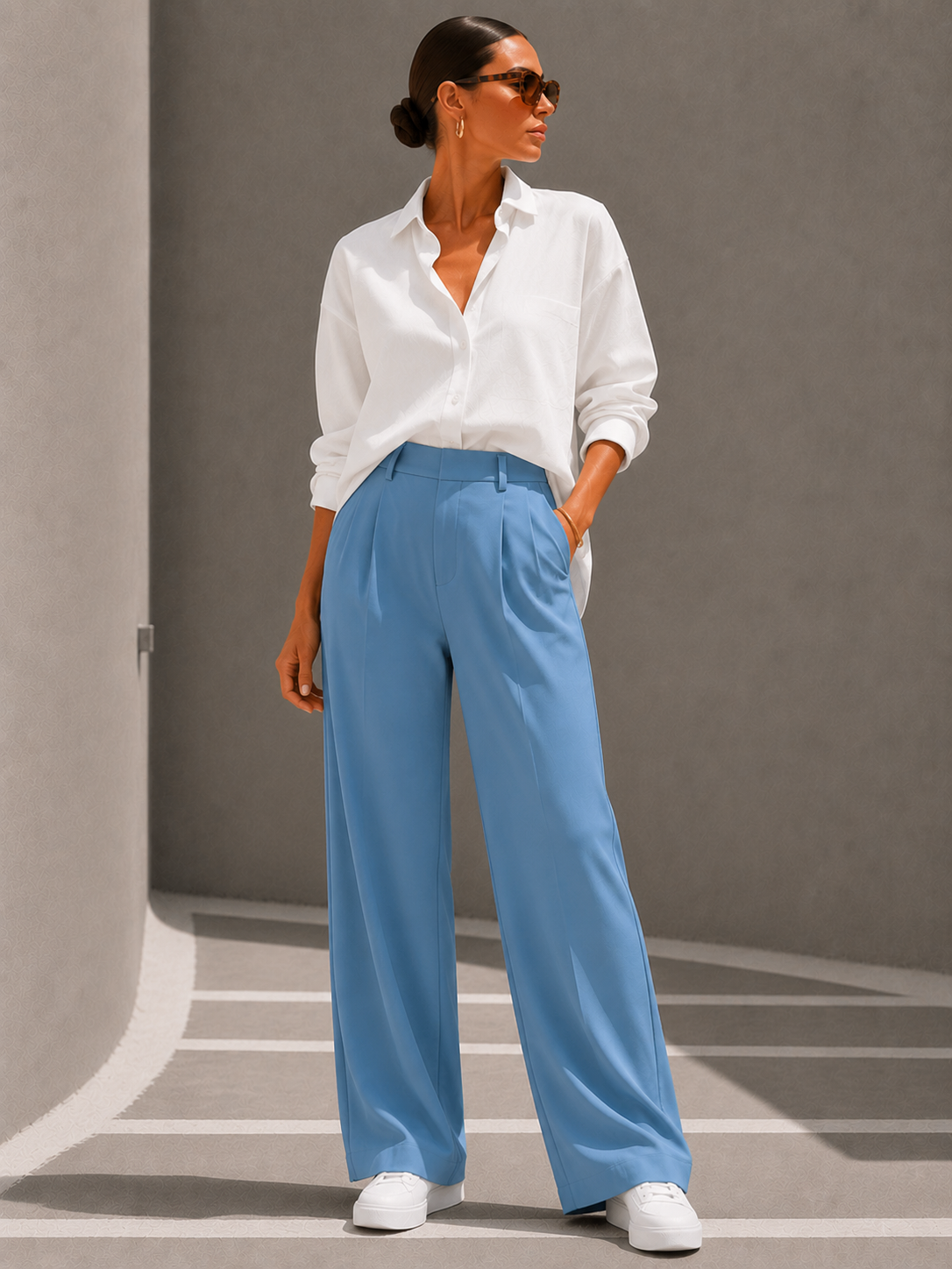 Camille | Pantalon Élégant Taille Haute