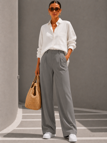 Camille | Pantalon Élégant Taille Haute