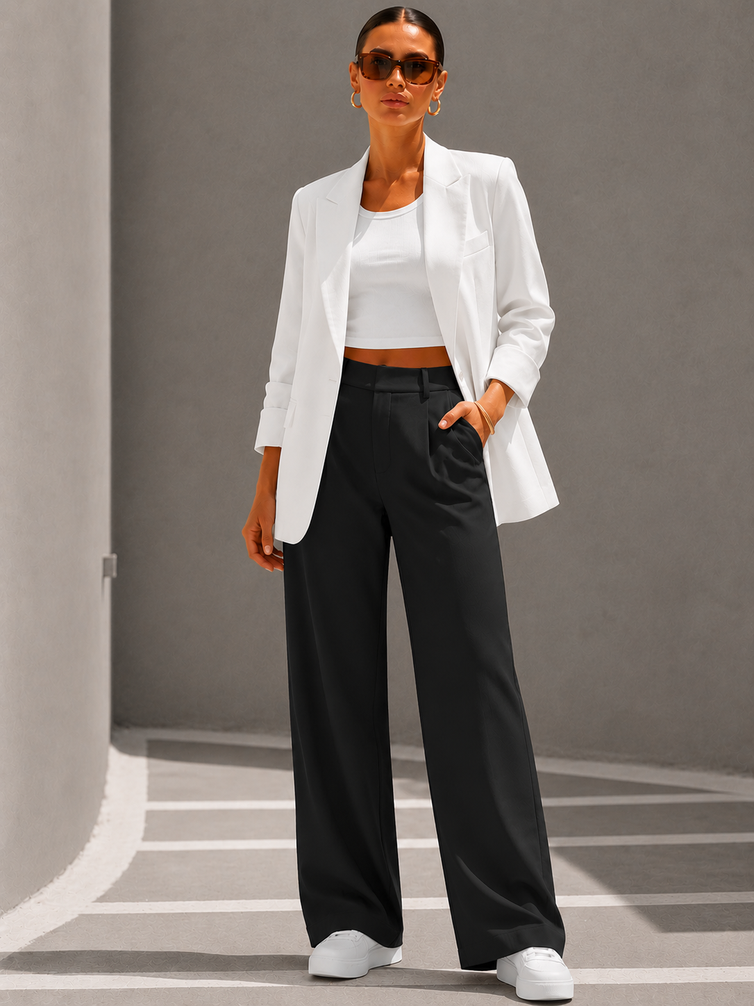 Camille | Pantalon Élégant Taille Haute