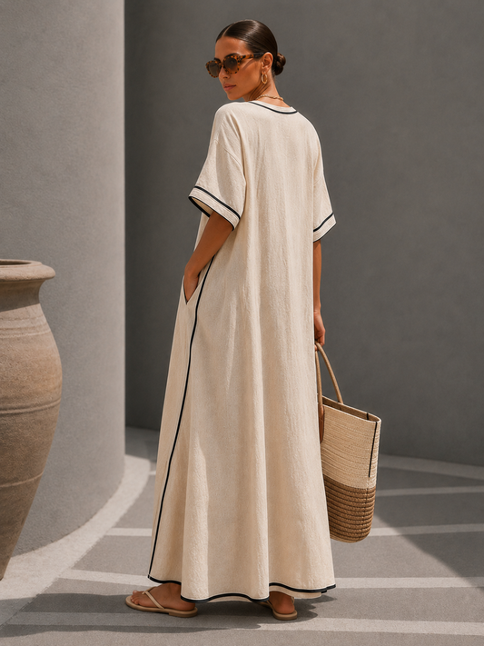 Camille | Robe Midi à Nœud Élégante