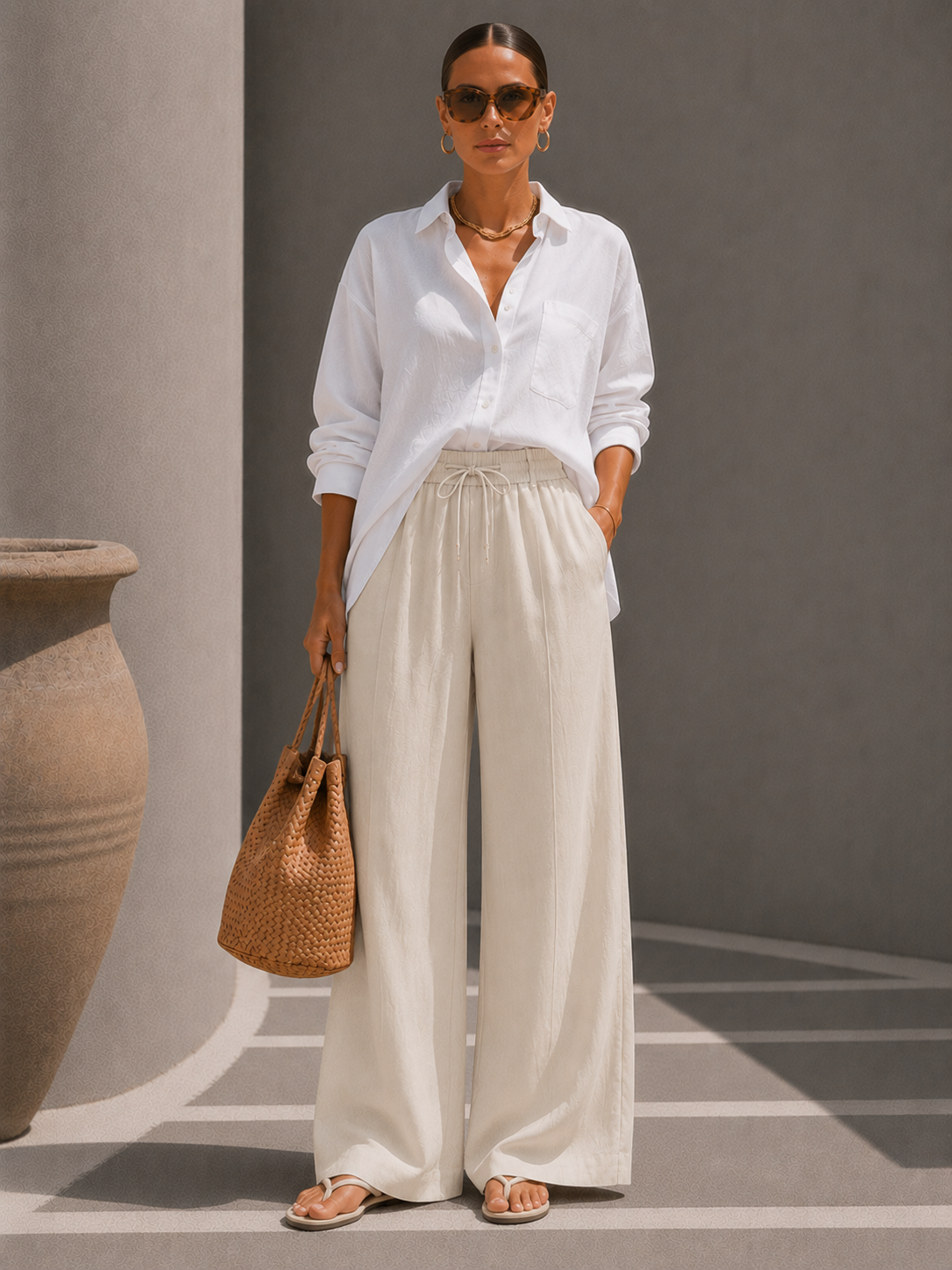 Juliette | Pantalon Large Élégant