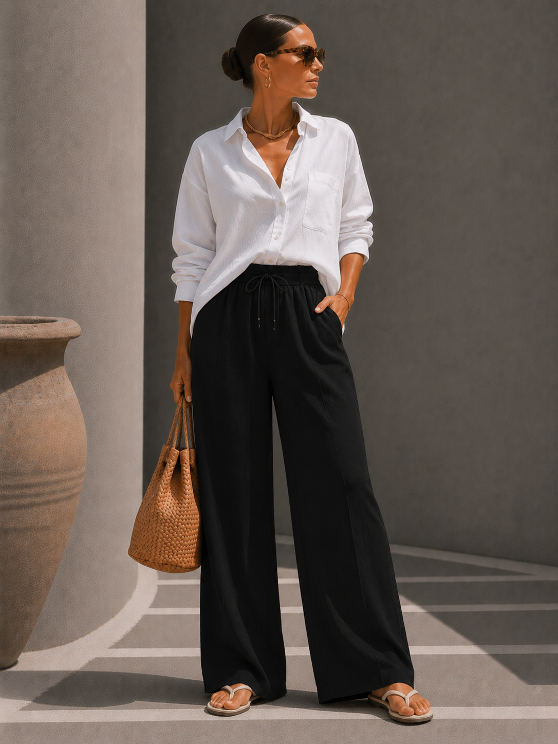 Juliette | Pantalon Large Élégant