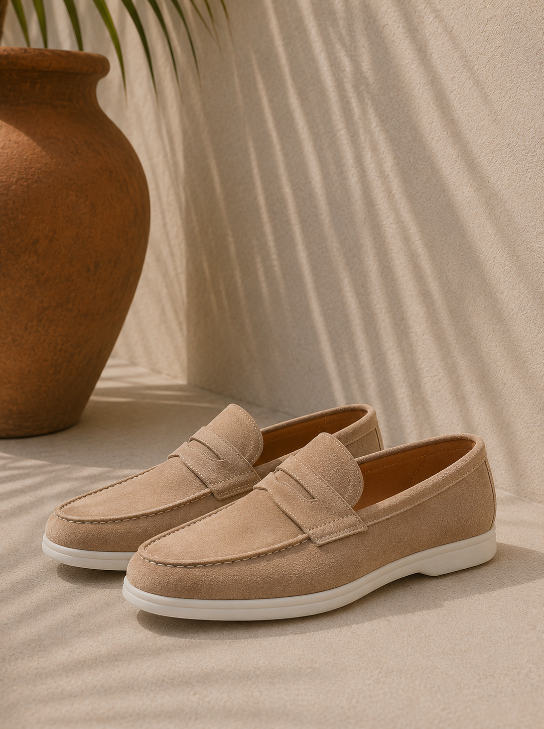 Louis | Mocassins Penny en Daim
