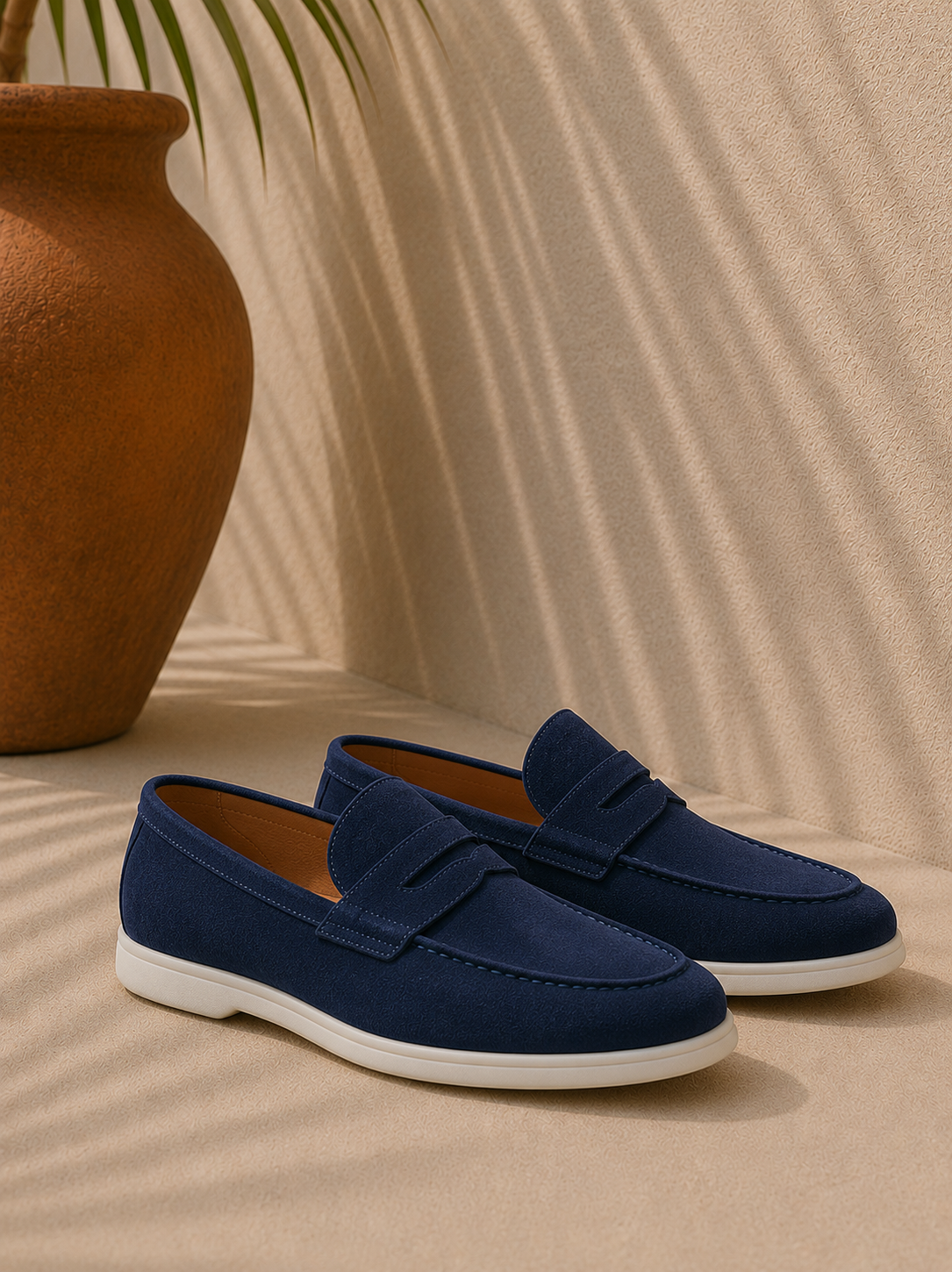 Louis | Mocassins Penny en Daim