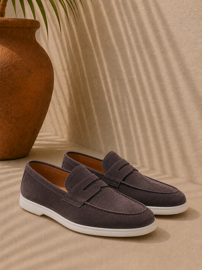Louis | Mocassins Penny en Daim