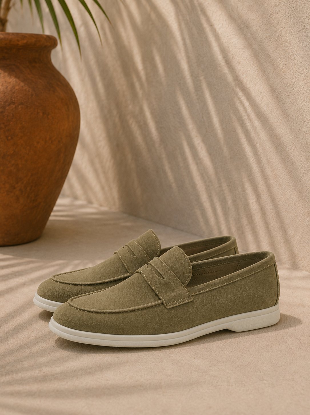 Louis | Mocassins Penny en Daim