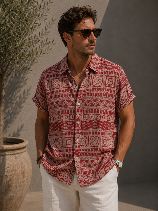 Maël | Chemise à Imprimé Tribal