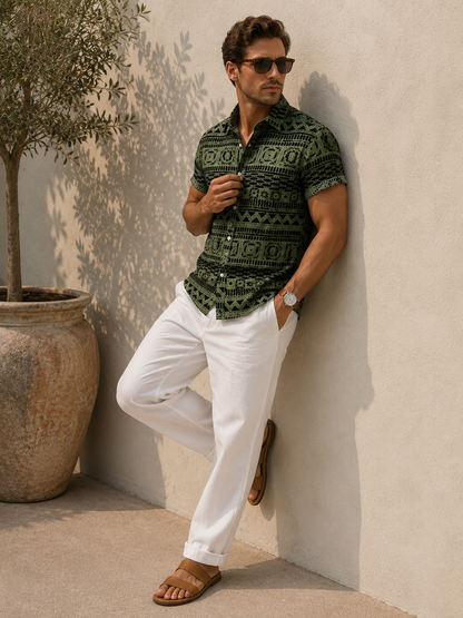 Maël | Chemise à Imprimé Tribal